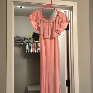 Pink maternity dress